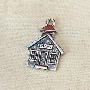 Retired James Avery Sterling Silver School House Charm